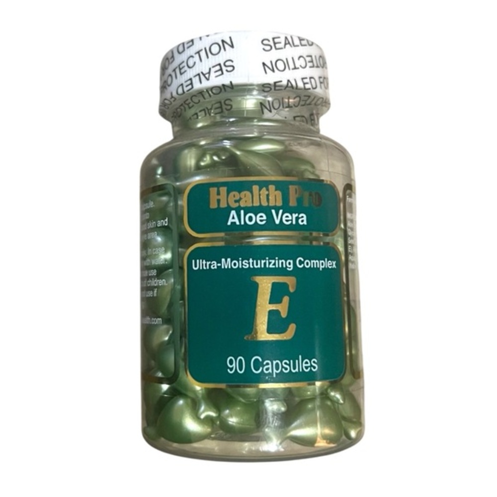 Health Pro Aloe Vera Moisturizing Complex Vitamin E Capsules | 90 Count